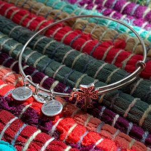 Alex and ani sliding cross bracelet